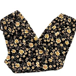 Floral joggers elastic pants